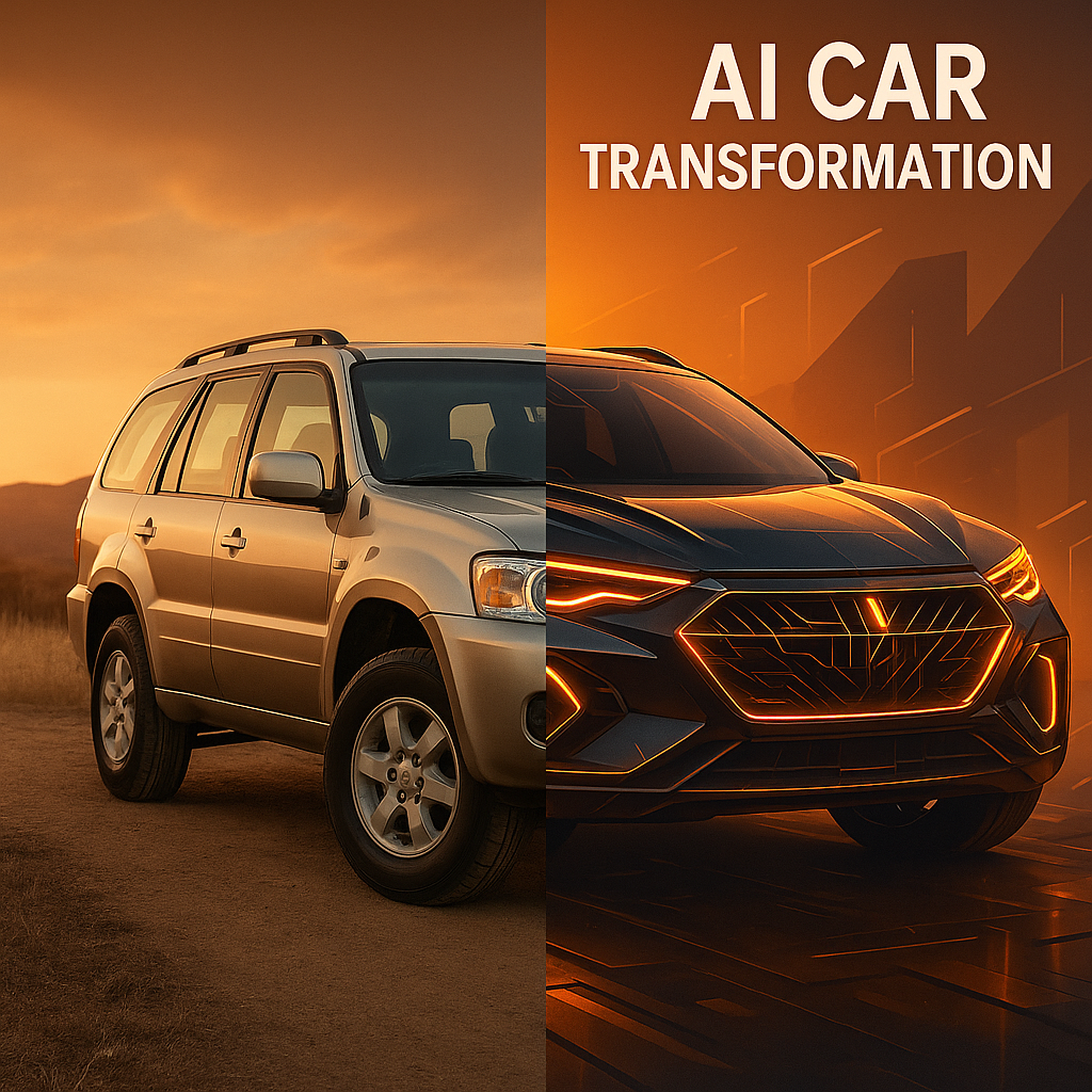 AI Car Transformations – Cinematic Digital Artwork →