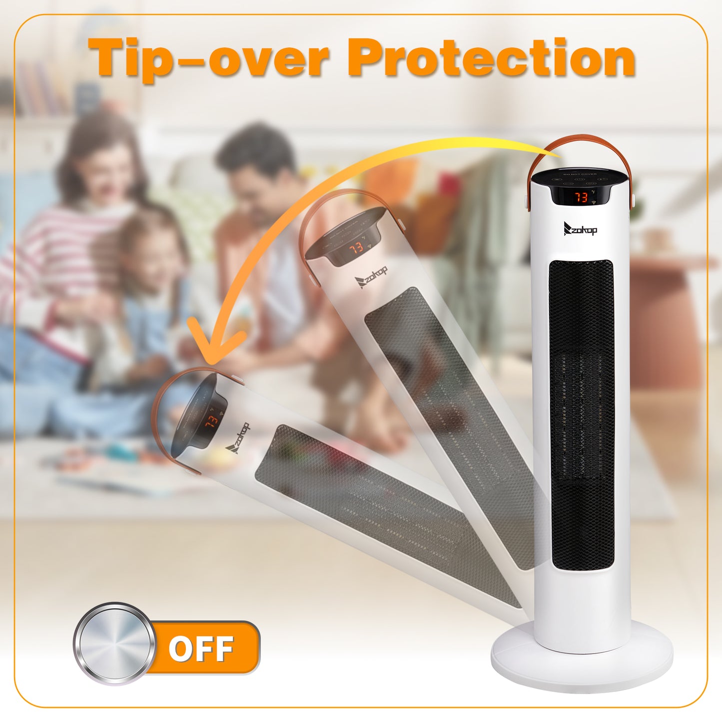 Smart Tower Heater with WiFi & Remote Control