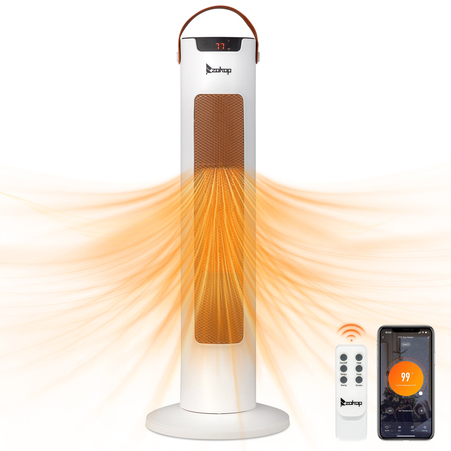 Smart Tower Heater with WiFi & Remote Control