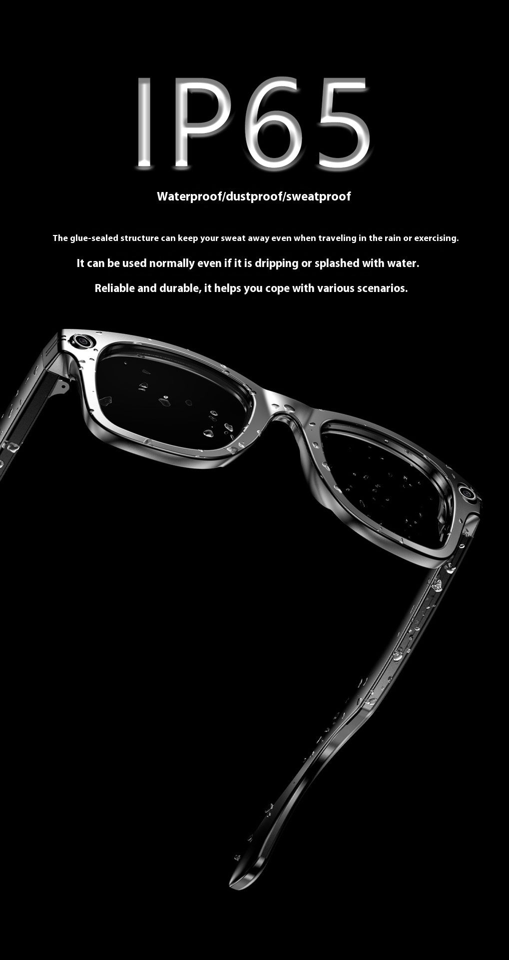 Smart Bluetooth Glasses with Magnetic Sunglasses