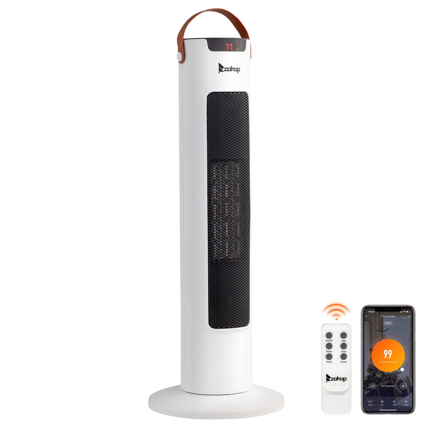 Smart Tower Heater with WiFi & Remote Control