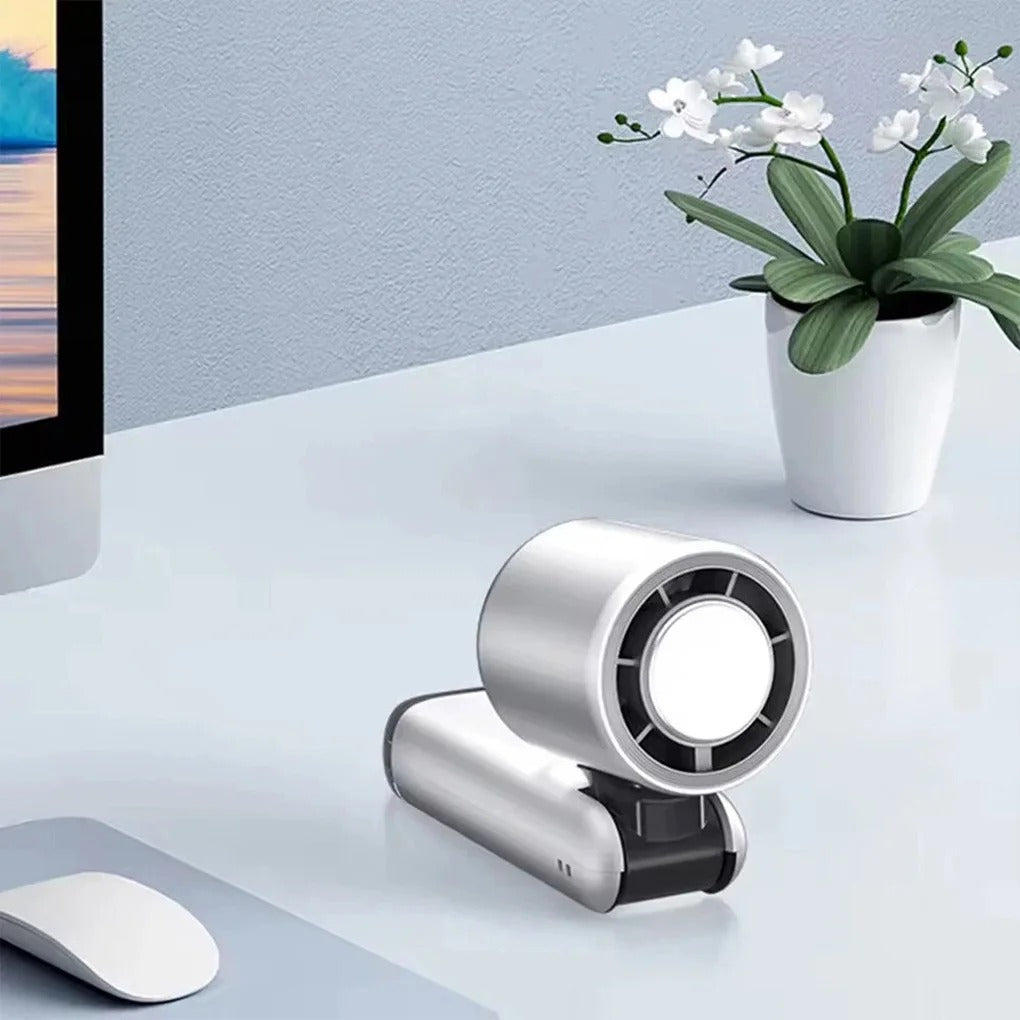 Violent Ice Cooling Fan Handheld Portable Fan Rechargeable Speed Ice Cooling Handheld Small Fan High Speed Folding Neck Type Fan Random Color