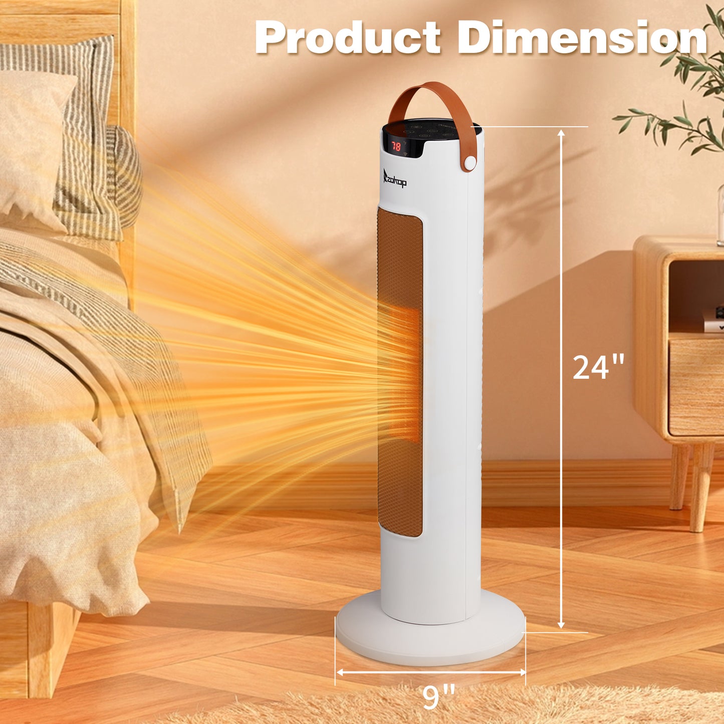 Smart Tower Heater with WiFi & Remote Control