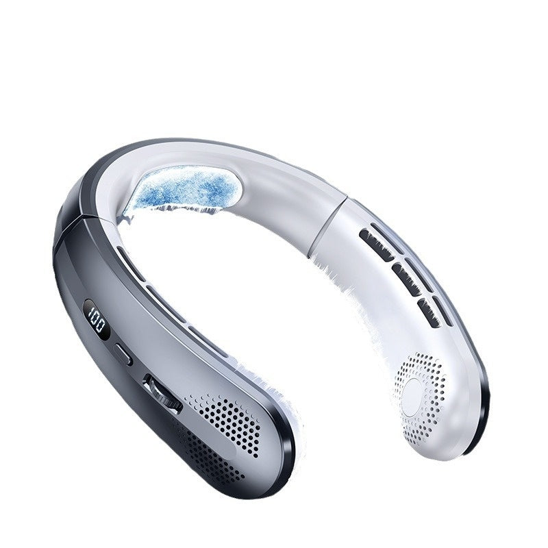 Rechargeable Ultra-quiet Lazy Portable Mini Turbine  Halter Fan