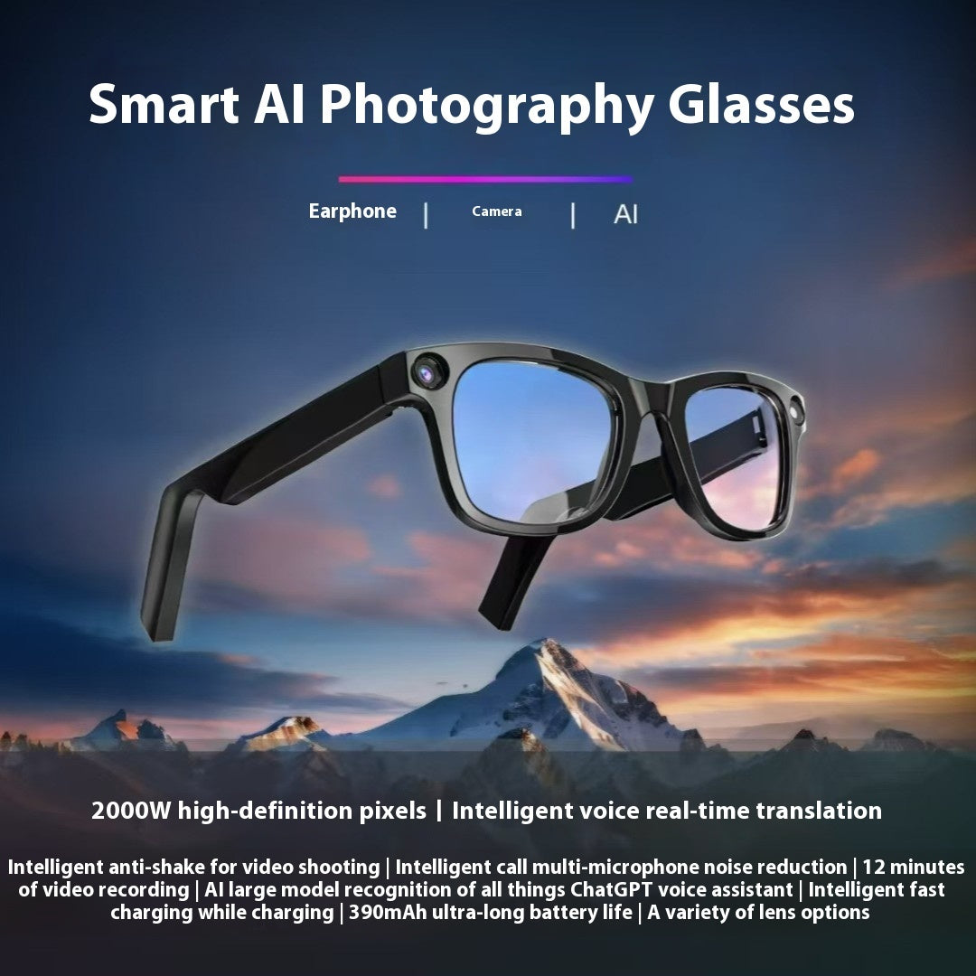 AI Smart Glasses Camera with HD Stabilization