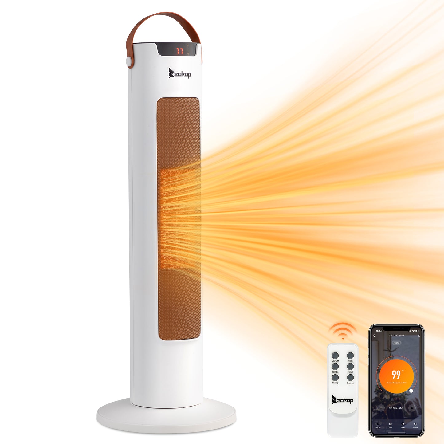 Smart Tower Heater with WiFi & Remote Control